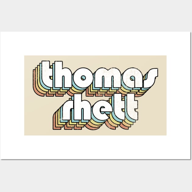 Thomas Rhett - Retro Rainbow Letters Wall Art by Dimma Viral